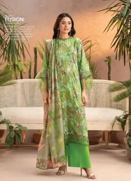 Front Image: Gullbano by Gulljee D-09 – Front View with Embroidered Lawn Shirt