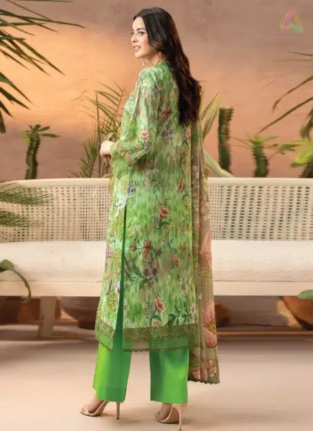 Back Image: Gulljee Vol 5 D-09 – Printed Lawn Back and Sleeves Design