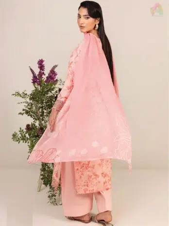 Back design of Sofia By Sanam Saeed D-02 showing digitally printed lawn back from the Puri Fabrics lawn 2025 collection and new arrivals.