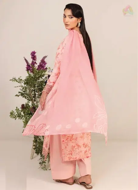 Back design of Sofia By Sanam Saeed D-02 showing digitally printed lawn back from the Puri Fabrics lawn 2025 collection and new arrivals.