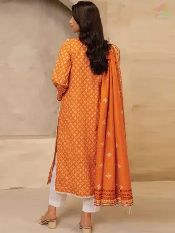 Back side of Zellbury Summer Vol 5 D-04 highlighting breathable lawn fabric and full digital print with fresh seasonal colors