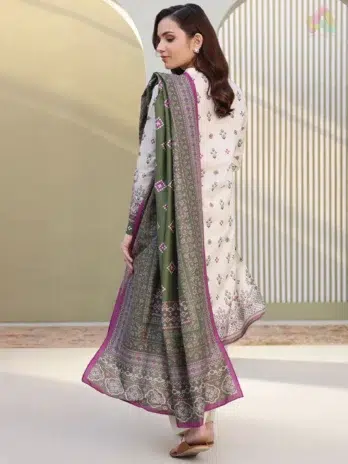 Back of Zellbury D-20 showcasing vibrant digital print on lawn fabric from the latest Zellbury New collection for summer wear.