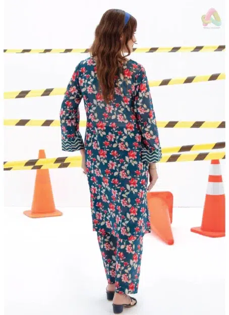 Identic By Regalia Textile D-03 back design featuring elegant cambric prints, part of Regalia Textile clothing and new collection 2025.