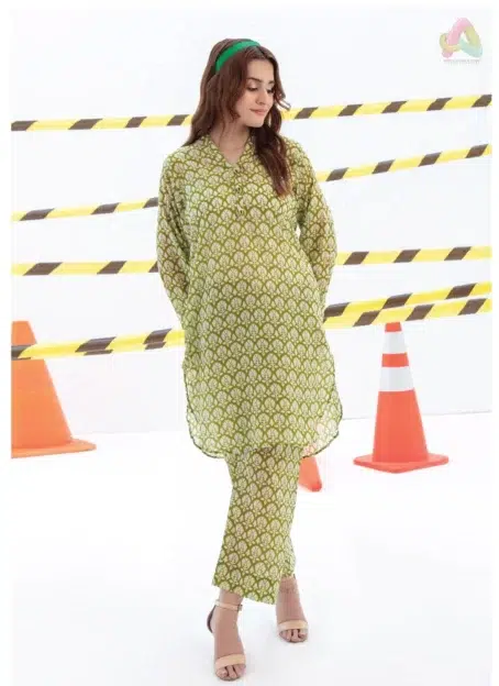 Identic By Regalia Textile D-05 front view featuring digital printed cambric shirt with elegant patterns, perfect for Regalia Textile Cambric Collection 2025