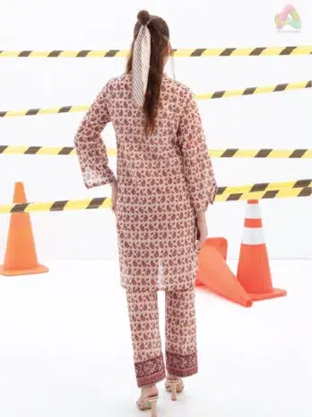 Identic By Regalia Textile D-07 back design highlighting fine digital prints on cambric fabric, showcasing Regalia Textile fabrics in stylish detail.