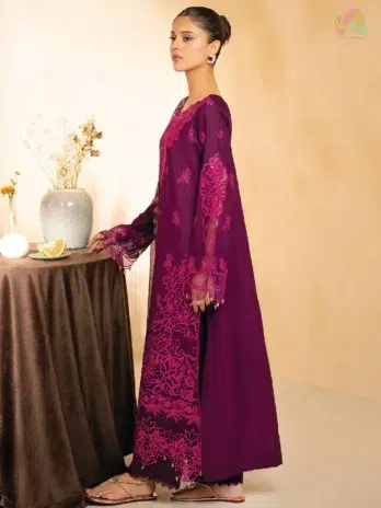 Jahaan by Rajbari Nora 6-B dyed lawn shirt back in premium Rajbari lawn fabric from Rajbari collection 2025 luxury summer wear.