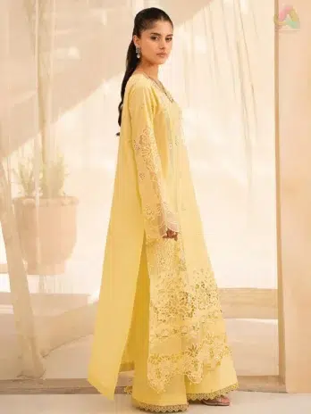 Jahaan by Rajbari Oriya 6-A dyed lawn shirt back in premium Rajbari lawn fabric from Rajbari collection 2025 summer fashion range.