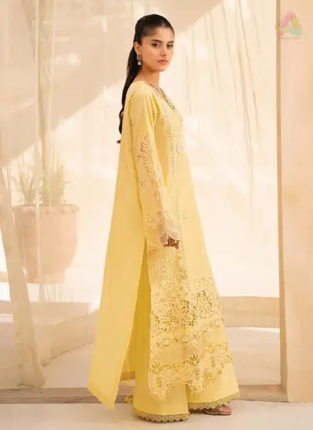 Jahaan by Rajbari Oriya 6-A dyed lawn shirt back in premium Rajbari lawn fabric from Rajbari collection 2025 summer fashion range.