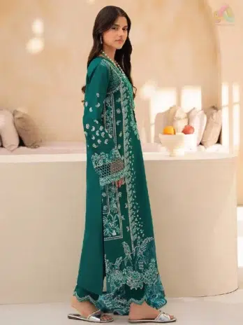 Jahaan by Rajbari Rina 5-A dyed lawn shirt back in premium Rajbari lawn fabric from the Rajbari collection 2025 summer edition.