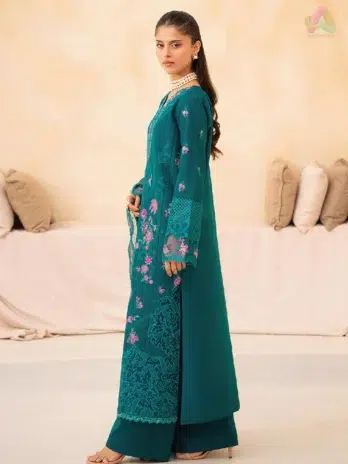 Jahaan by Rajbari Zara 3-A dyed lawn back in breathable premium fabric with neat stitching and signature Rajbari clothing craftsmanship.