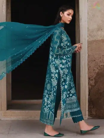 Back view of Maya Jacquard by Nureh NJ-101 showcasing jacquard embroidery design and premium tailoring from Nureh Jacquard Collection 2025