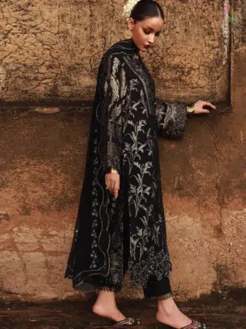 Full look of Maya Jacquard by Nureh NJ-106, a complete 3-piece suit from Nureh Jacquard Collection 2025, styled with elegance and grace.