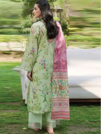 Back view of Twinkling by Binaas D‑03, featuring premium quality lawn fabric with detailed digital prints from the stylish Binaas new collection.