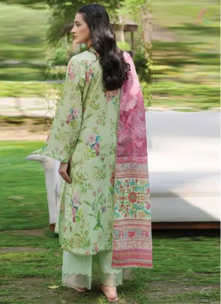 Back view of Twinkling by Binaas D‑03, featuring premium quality lawn fabric with detailed digital prints from the stylish Binaas new collection.