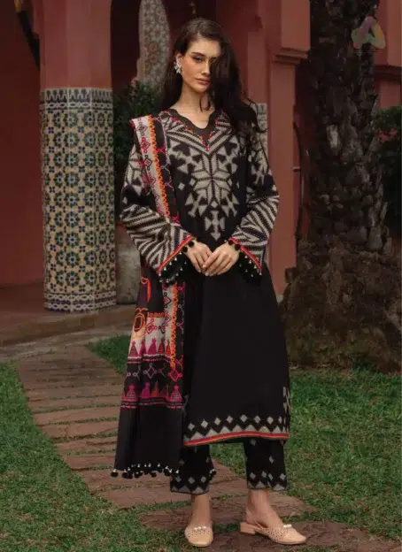 Front view of C-Print by Charizma CPW5-06 showing printed linen shirt with elegant patterns, part of the Charizma C Print Collection 2025.