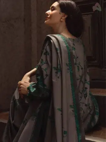 Back design of C-Print by Charizma CPW5-06 highlighting premium linen fabric quality and fine craftsmanship from Charizma Fabric Collection 2025.