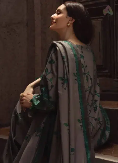 Back design of C-Print by Charizma CPW5-06 highlighting premium linen fabric quality and fine craftsmanship from Charizma Fabric Collection 2025.