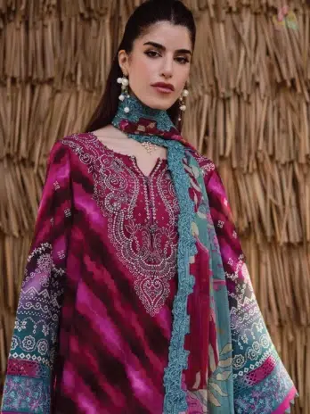 Close-up embroidery details on Gardenia By Nureh NWG-89 viscose shirt featuring delicate patterns from the stylish Nureh collection 2025