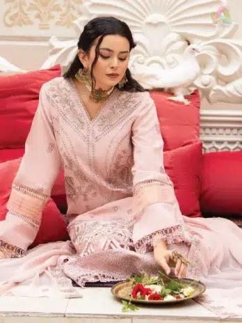 Close-up embroidery details of Ilana by Panache Vol 2 D-07, highlighting fine Karandi craftsmanship from Puri Fabrics Collection 2025.