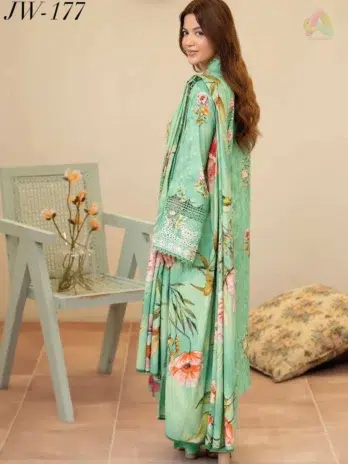 Back side of Tazeen by Johra JW-177, highlighting fine fabric detailing and elegant finish from the Johra Fabric Collection and Johra New Collection.