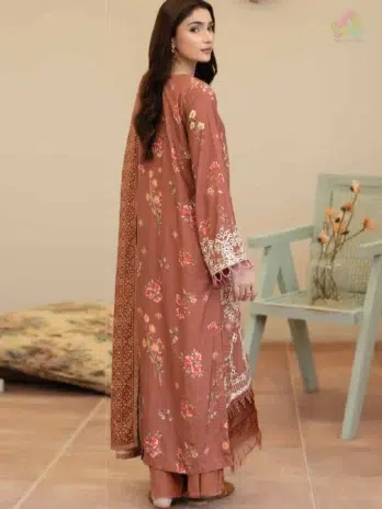 Back design of Tazeen by Johra JW-178, highlighting fabric texture and finishing from Johra Fabric Collection and Johra New Collection.