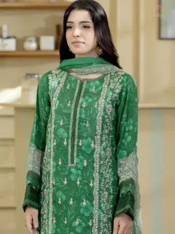 Close-Up Image: Fine embroidery detail on lawn – Lala Zar by Johra JS-508