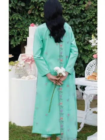 Back Image: Whiscal by Celts D-02 plain lawn back with embroidered sleeves