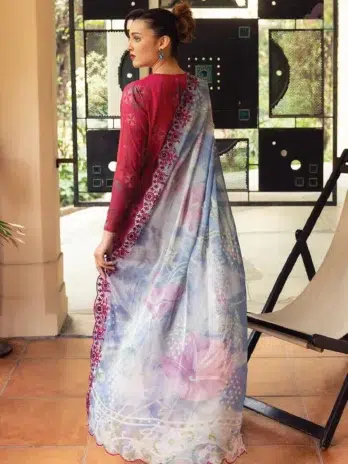 Back Image: Gulljee A-02 lawn back and sleeves with digital print style