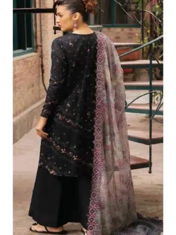 Back Image: Gulljee A-03 lawn back and sleeves digital printed design