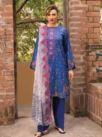 Front Image: Rang Pasand by Gulljee A-04 printed lawn front with embroidery