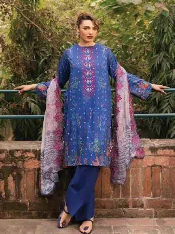 Full Image: Full outfit Rang Pasand by Gulljee A-04 with chiffon dupatta
