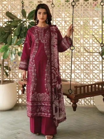 Front Image: Ghazal Lawn by Ramsha G-701 embroidered lawn front design